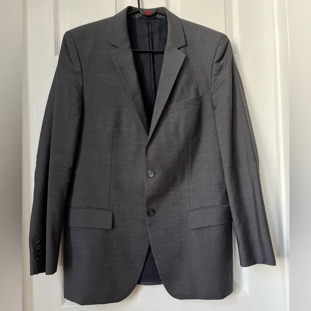 Hugo Boss Wool Blazer Sport Coat Gray 38R - Picture 1 of 9